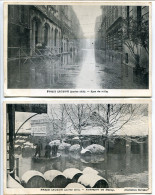 LOT 2 CPA Ecrites * PARIS Inondé ( Inondations Janvier 1910 ) Rue De Lille & Entrepôts De Bercy - De Overstroming Van 1910