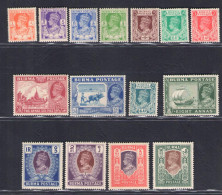 1924-32 Burma, Stanley Gibbons N. 88/93, MNH** - Other & Unclassified