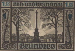 1.5 MARK 1914-1924 Stadt GRÜNBERG Niedrigeren Silesia UNC DEUTSCHLAND Notgeld #PD066 - [11] Emisiones Locales