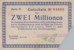 1 MILLION MARK 1923 Stadt LEIPZIG Saxony UNC DEUTSCHLAND Papiergeld Banknote #PK731 - [11] Emisiones Locales