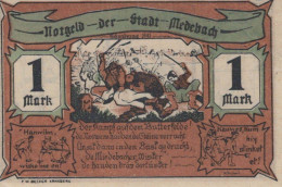 1 MARK Stadt MEDEBACH Westphalia DEUTSCHLAND Notgeld Papiergeld Banknote #PJ095 - [11] Emissions Locales