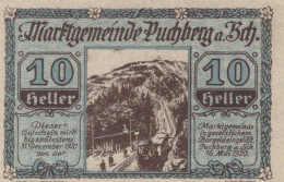 10 HELLER 1920 Stadt PUCHBERG AM SCHNEEBERG Niedrigeren Österreich #PE406 - [11] Emissions Locales