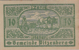 10 HELLER 1920 Stadt PITZENBERG Oberösterreich Österreich UNC Österreich Notgeld #PH131 - Lokale Ausgaben