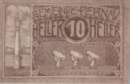 10 HELLER 1920 Stadt PERNAU Oberösterreich Österreich Notgeld Papiergeld Banknote #PG658 - [11] Lokale Uitgaven