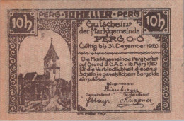 10 HELLER 1920 Stadt PERG Oberösterreich Österreich Notgeld Banknote #PE286 - [11] Local Banknote Issues