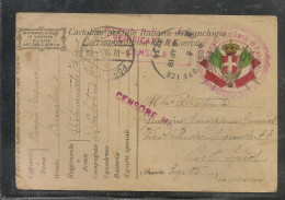 ITALIA 1918 Cartolina In Franchigia Da DISTACCAMENTO ITALIANO DI PALESTINA  A PORT SAID -  EGITTO - Doppia Censura - Portofreiheit