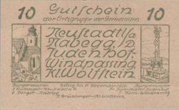 10 HELLER 1920 Stadt NEUSTADTL AN DER DONAU NABEGG JUDENHOF WINDPASSING AND KLEIN WOLFSTEIN Niedrigeren #PG633 - [11] Emissions Locales