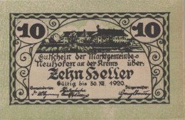 10 HELLER 1920 Stadt NEUHOFEN AN DER KREMS Oberösterreich Österreich #PE446 - [11] Lokale Uitgaven
