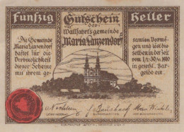 10 HELLER 1920 Stadt MARIA LANZENDORF Niedrigeren Österreich Notgeld #PD850 - [11] Lokale Uitgaven