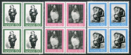 NORWAY 1972 Folk Tales Blocks Of 4 MNH / **.  Michel 652-54 - Unused Stamps