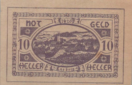 10 HELLER 1920 Stadt LASBERG Oberösterreich Österreich Notgeld Banknote #PD760 - Lokale Ausgaben