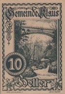 10 HELLER 1920 Stadt KLAUS Oberösterreich Österreich UNC Österreich Notgeld Banknote #PH472 - [11] Emissioni Locali