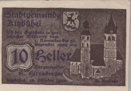 10 HELLER 1920 Stadt KITZBÜHEL Tyrol Österreich Notgeld Banknote #PD684 - [11] Emissions Locales