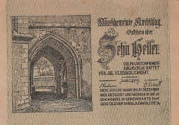 10 HELLER 1920 Stadt KIRCHSCHLAG Niedrigeren Österreich Notgeld #PD729 - Lokale Ausgaben