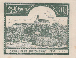 10 HELLER 1920 Stadt JEUTENDORF Niedrigeren Österreich Notgeld #PD634 - [11] Emisiones Locales