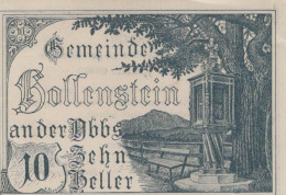 10 HELLER 1920 Stadt HOLLENSTEIN AN DER YBBS Niedrigeren Österreich Notgeld Papiergeld Banknote #PG857 - [11] Emissioni Locali