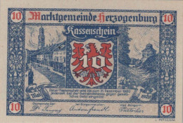 10 HELLER 1920 Stadt HERZOGENBURG Niedrigeren Österreich Notgeld Papiergeld Banknote #PG610 - [11] Emissioni Locali