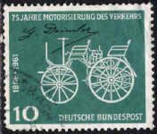 RFA Poste Obl Yv: 235/236 75.Anniversaire De L'Automobile (cachet Rond) - Usados