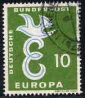 RFA Poste Obl Yv: 164/165 Europa 1958 E Stylisé Sous Colombe (beau Cachet Rond) - Usados