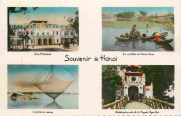 Vietnam - Hanoï - Multivues - Colorisée - Mention Photographie Véritable - Carte Dentelée - CPSM Format CPA - Voir Scans - Vietnam