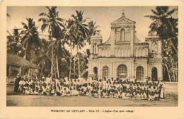 Sri Lanka - Missions De Ceylan - L'église D'un Gros Village - Animée - CPA - Voyagée En 1933 - Voir Scans Recto-Verso - Sri Lanka (Ceylon)