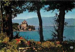 74 - Yvoire - Cité Médiévale - Le Lac Léman - Echappée Sur La Pointe D'Yvoire Et Le Château - Flamme Postale - CPM - Voi - Yvoire