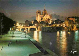 75 - Paris - Cathédrale Notre Dame - La Seine - Vue De Nuit - Carte Neuve - CPM - Voir Scans Recto-Verso - Notre Dame De Paris