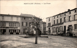 Rontalon Canton De Mornant La Place Rhône 69510 Cpa Voyagée En 1913 En B.Etat - Altri & Non Classificati