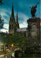 63 - Clermont Ferrand - La Cathédrale Et Statue Urbain II De Nuit - CPM - Voir Scans Recto-Verso - Clermont Ferrand