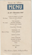 SAINT ELOY LES MINES (63) MENU  Banquet Des "Métallos" Du 30 Novembre 1947  (16x9cm Env.) - Menükarten