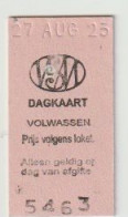 Carte D'entrée-toegangskaart-ticket: De Veluwsche Stoomtrein Maatschappij Dieren - Apeldoorn (NL) - Toegangskaarten