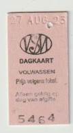 Carte D'entrée-toegangskaart-ticket: De Veluwsche Stoomtrein Maatschappij Dieren - Apeldoorn (NL) - Eintrittskarten