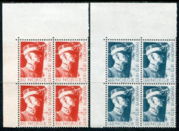 NORWAY 1972 Birth Centenary Of King Haakon VII Blocks Of 4 MNH / **.  Michel 643-44 - Ungebraucht