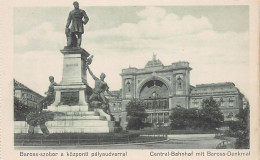 Hungary - BUDAPEST - Baross-szobor A Központi Pályaudvarral - Ungarn