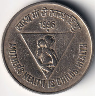 INDIA COIN LOT 128, 5 RUPEES 1996, HEALTH, BOMBAY MINT, XF, SCARE - Indien