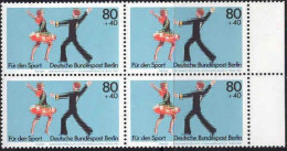 Berlin Poste N** Yv:659/660 Pour Le Sport Danse & Hockey Sur Glace (Bloc De 4) - Ungebraucht