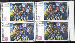 Berlin Poste N** Yv:639/640 Tableaux De Max Pechstein & Otto Mueller Bloc De 4 - Unused Stamps
