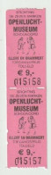 Carte D'entrée-toegangskaart-ticket: Stichting De Zeven Marken Openlucht Museum Schoonoord (NL) - Eintrittskarten