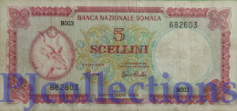 SOMALIA 5 SCELLINI 1966 PICK 5a AVF - Somalie