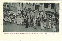 Paramaribo Optocht Kroningsfeest Kinderen Van De Christelijke School, Très Rare - Suriname