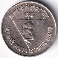 INDIA COIN LOT 139, 5 RUPEES 1996, HEALTH, NOIDA MINT, XF, SCARE - India