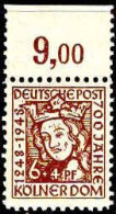 Allemagne Zone Anglo-Américaine Poste N** Yv:37/40 7.Centenaire De La Cathédrale Cologne Bord De Feuille - Mint