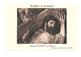 KB996 - BON POINT CATHECHISME - JESUS PORTANT SA CROIX -  COLLECTION DES LABORATOIRES VALDA - Devotion Images