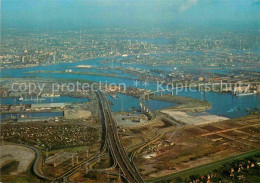 72848978 Hamburg Koehlbrandbruecke Und Hafen Fliegeraufnahme Hamburg - Andere & Zonder Classificatie