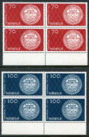 NORWAY 1971 100th Anniversary Of Tonsberg Blocks Of 4 MNH / **.  Michel 619-20 - Neufs