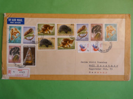 DO14 PAPOUASIE . PAPUA NEW GUINEA  RARE FINE LETTER  1971  ROKOPO  A  ROTSMAR  GERMANY +ANIMALS   + AFF. GREAT +++++ - Papúa Nueva Guinea