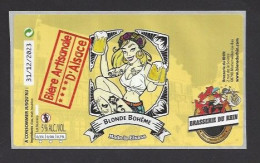 Etiquette De Bière Blonde Bohême -   Brasserie  Du Rhin  à  Morschwiller Le Bas  (68) - Cerveza