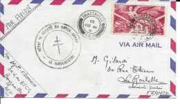 Env Cad BRAZZAVILLE 10 Aout 1946 Cachet DEPOT DE GUERRE DU MOYEN CONGO Pour La Rochelle TB - Cartas & Documentos