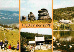72848786 Karkonosze Landschaftspanorama Riesengebirge Bergrestaurant Bergbahn Fe - Poland