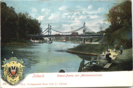 Lübeck - Canal Partie Mit Mühlentorbrücke - Lübeck